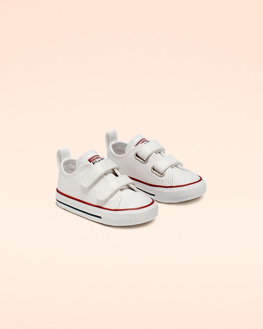 Tenisi Fete Converse Chuck Taylor All Star Easy-On Piele Albi | RO 13NGYD413